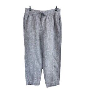 Athleta Retreat Linen High Rise Straight Leg Pant Brown Size Small Beach Summer